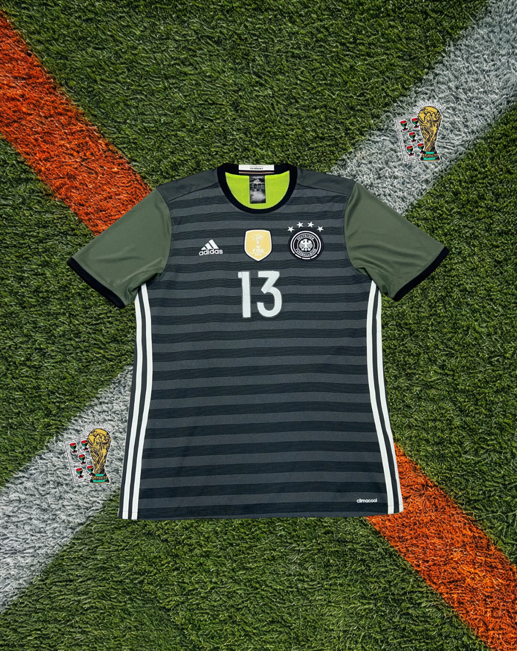 Germany 2016 Euro Away Jersey – Müller #13 – Adidas Dark Green EURO 2016 Edition