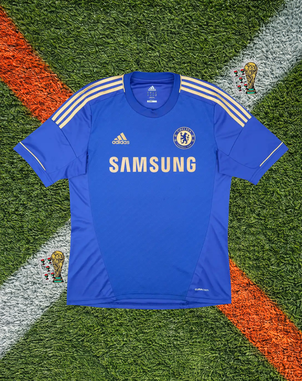 Chelsea Classic Football Shirt 2012–2013 Home Jersey – Drogba #11 – Adidas Blue with Gold Stripes