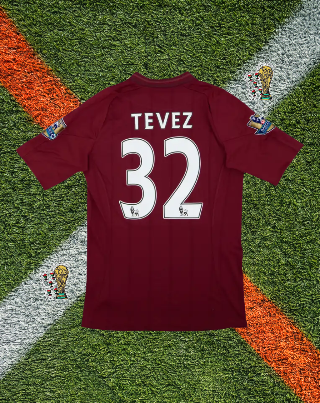 Manchester City 2012-13 Away Jersey – Tevez #32 – Umbro Maroon