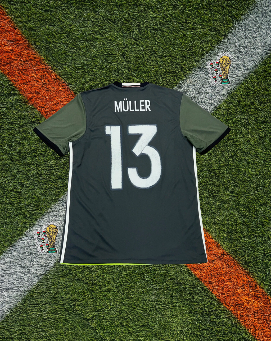 Germany 2016 Euro Away Jersey – Müller #13 – Adidas Dark Green EURO 2016 Edition