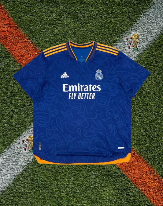 Real Madrid 2021–22 Away Kroos #8 – Adidas Navy & Orange