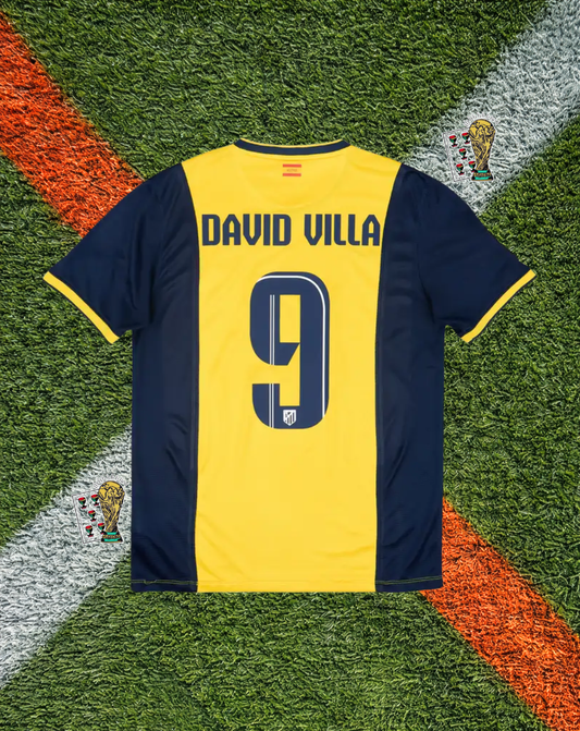 Atlético Madrid 2013-2014 Away Jersey – DAVID VILLA #9- "League Champions" Edition