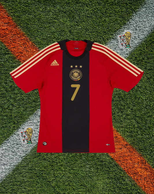 Germany 2008/09 Away Jersey – Schweinsteiger #7 – Adidas Red & Black EURO Era Edition