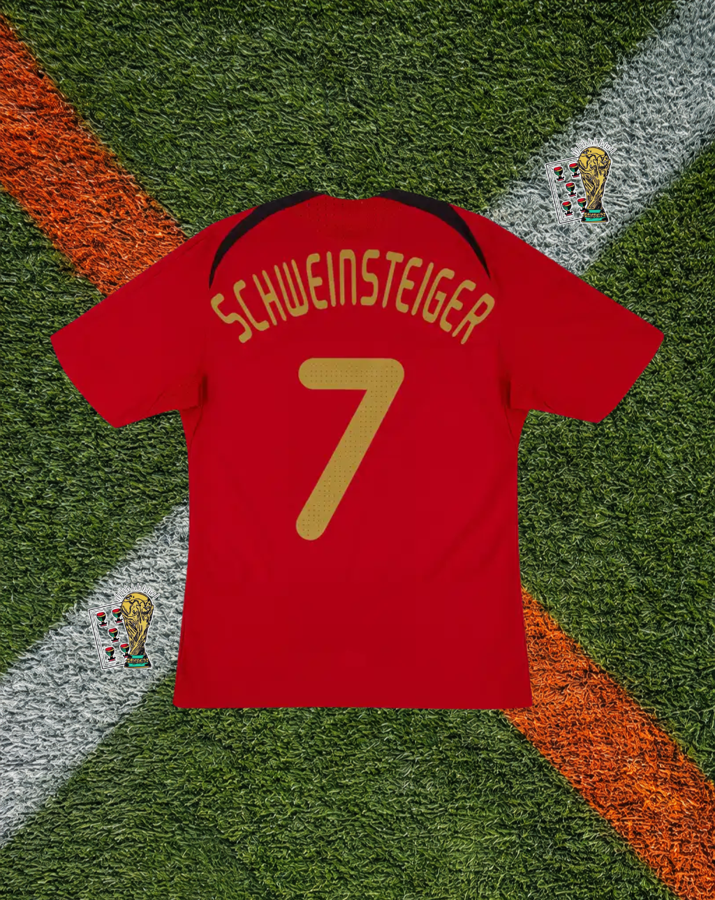 Germany 2008/09 Away Jersey – Schweinsteiger #7 – Adidas Red & Black EURO Era Edition