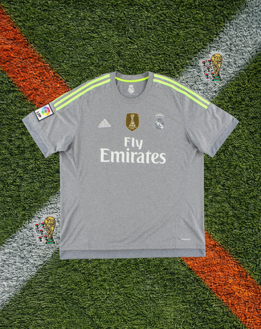 Real Madrid 2015–16 Away Ronaldo #7 – Grey/Volt Adidas Kit