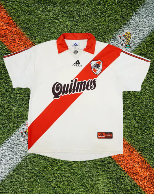 River Plate 1998-2000 Home Jersey – Adidas "Quilmes" Retro