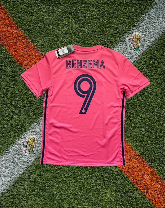 Real Madrid 2020–21 Away Benzema #9 – Pink Adidas Kit