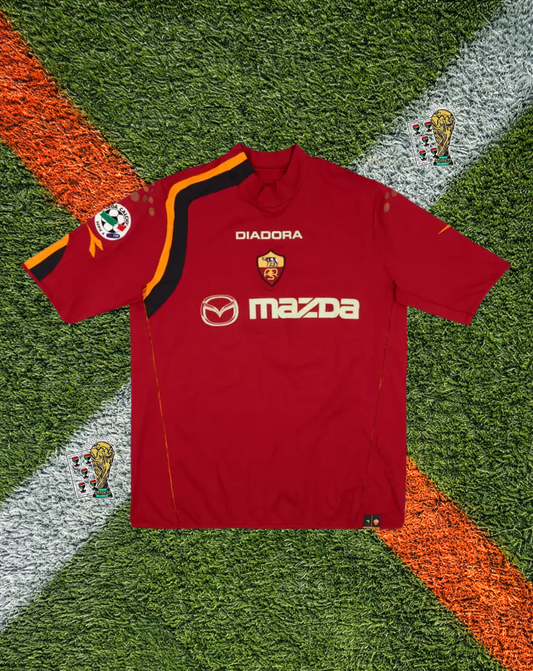 AS Roma 2004-2005 Home Jersey – Totti #10- Diadora "Mazda" sponsor Edition