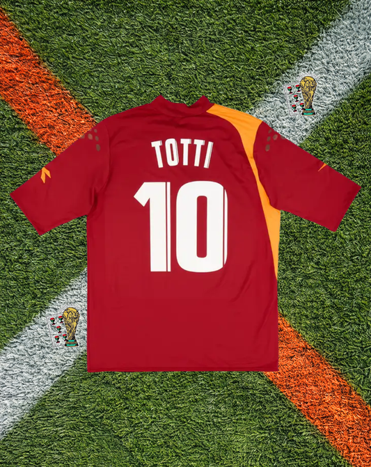 AS Roma 2004-2005 Home Jersey – Totti #10- Diadora "Mazda" sponsor Edition