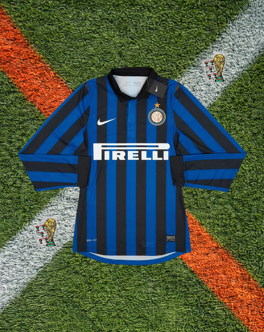 Inter Milan 2011-2012 Home Jersey –  MILITO #22 - "Pirelli"Edition- Long Sleeve