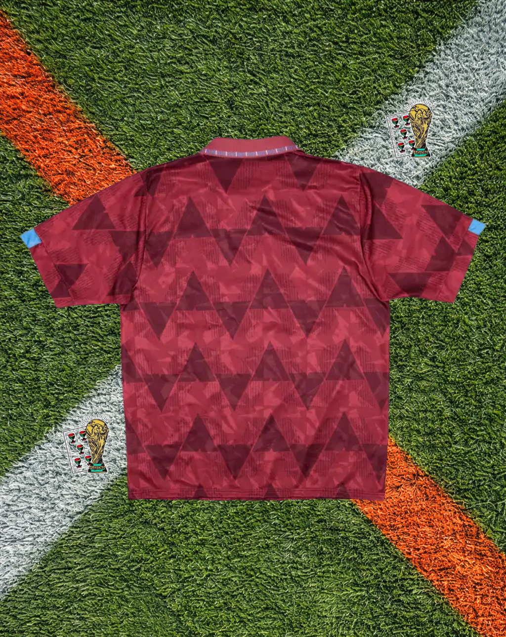 Manchester City 1990-92 Away Jersey – Umbro Maroon & White – Retro Edition
