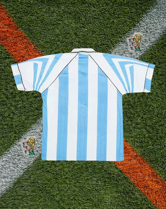 Argentina 1996–98 Home Short Sleeve Adidas Albiceleste Classic Football Shirt
