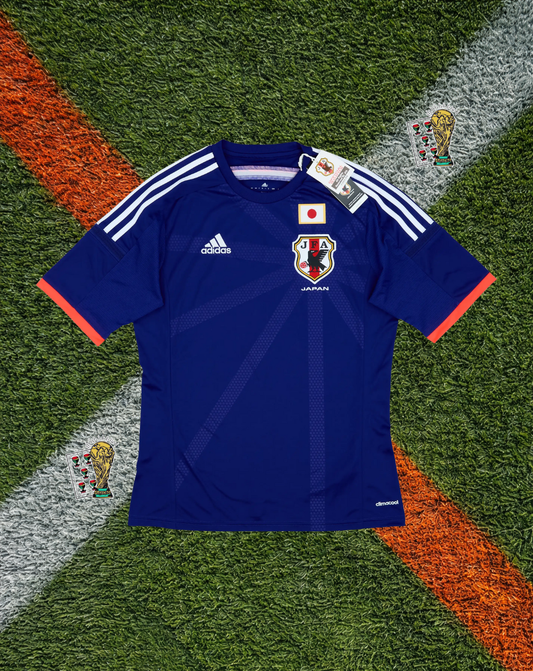 Japan 2013–15 Home Honda #4 Blue Adidas Classic Football Shirt