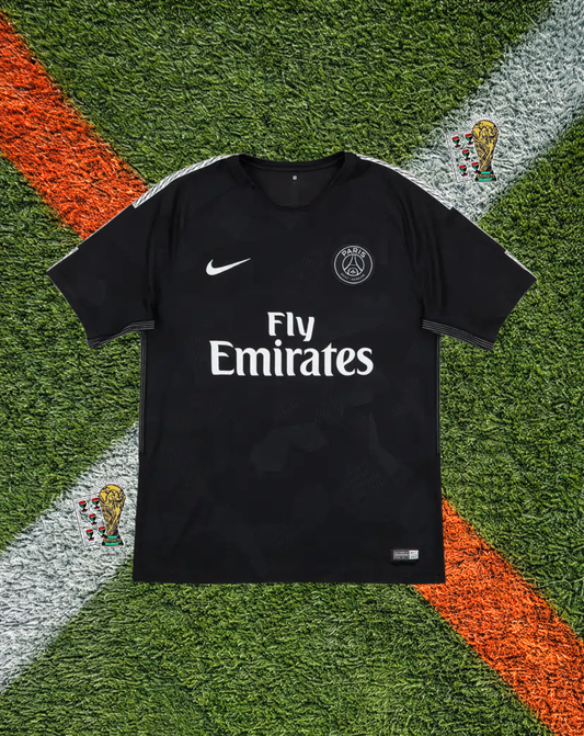 Paris Saint-Germain 2017-18 Third Neymar Jr #10-  – Black PSG Jordan Edition