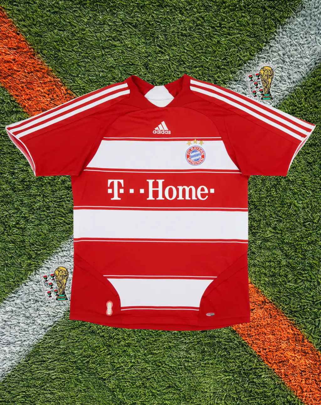 FC Bayern Munich 2007-08 Home Jersey – Klose #18 – Adidas "Horizontal Stripe" Edition