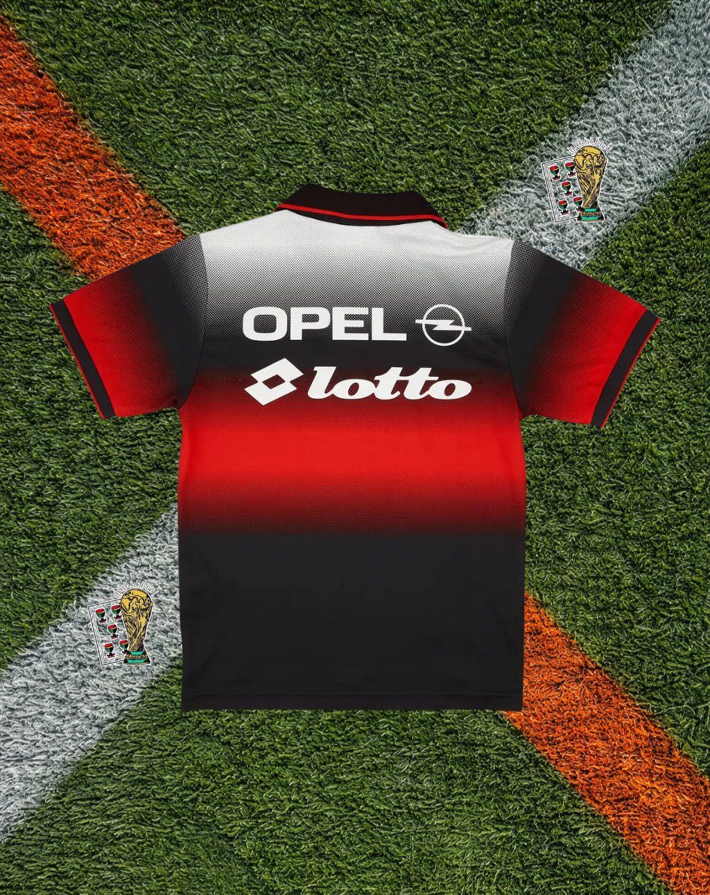 AC Milan 1995–96 Lotto Training Jersey – Rare Gradient Opel Era Classic