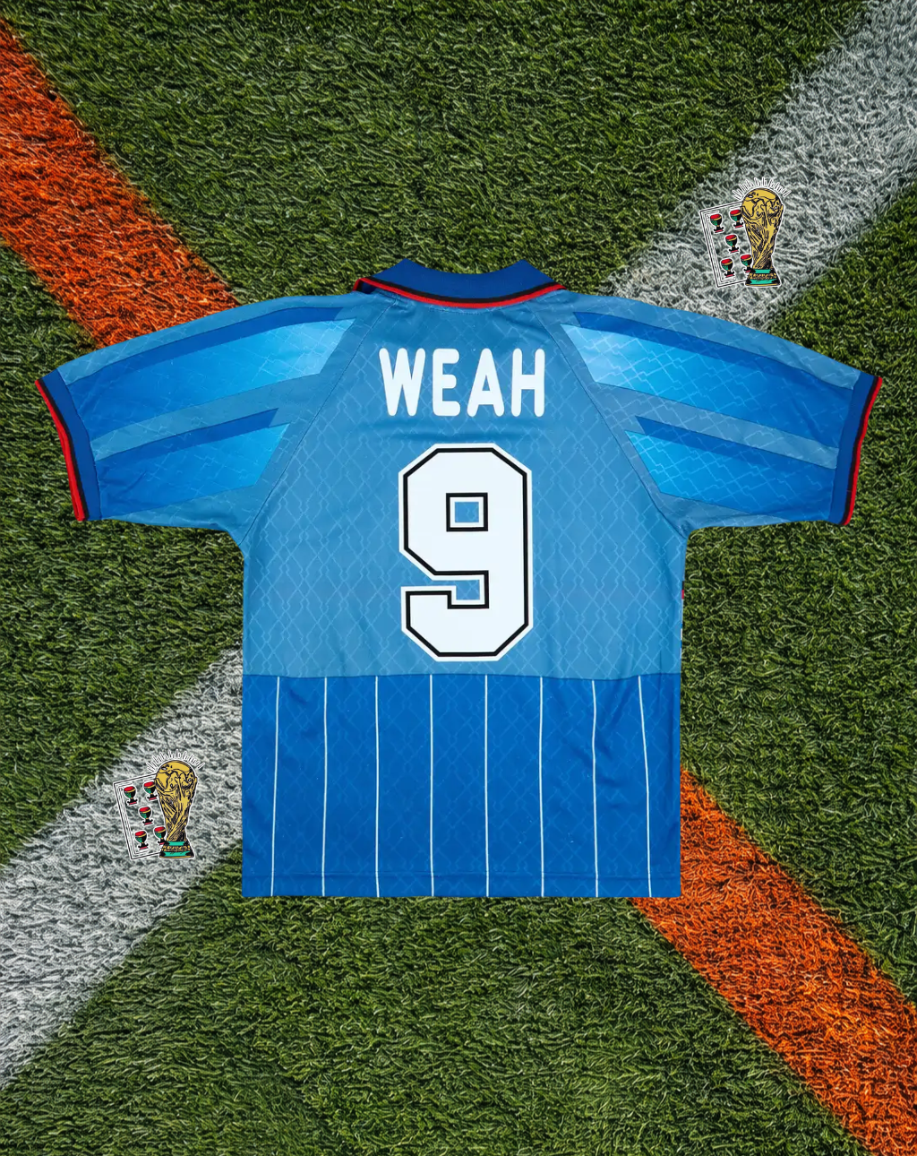 AC Milan 1995/96 Rare Fourth Jersey – Weah #9 Vintage Opel Kit (Lotto)