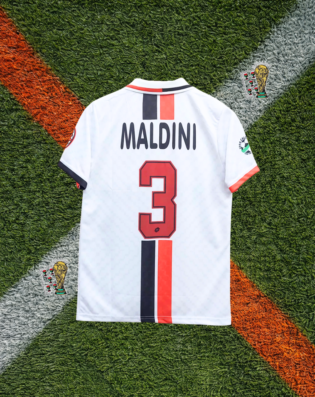 AC Milan 1995–97 Away Shirt – Iconic Maldini #3-Vintage Lotto Classic