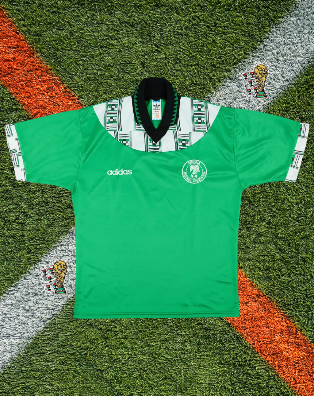 Nigeria 1994 Home Jersey – World Cup USA Edition - Native Eagle Wing Pattern V-Neck