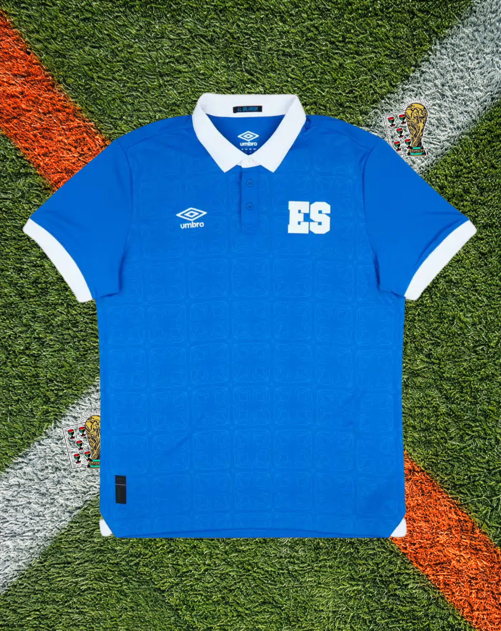 El Salvador 2025/2026  Home Jersey - Umbro Royal Blue Minimalist Crisp White Trim Crew-Neck