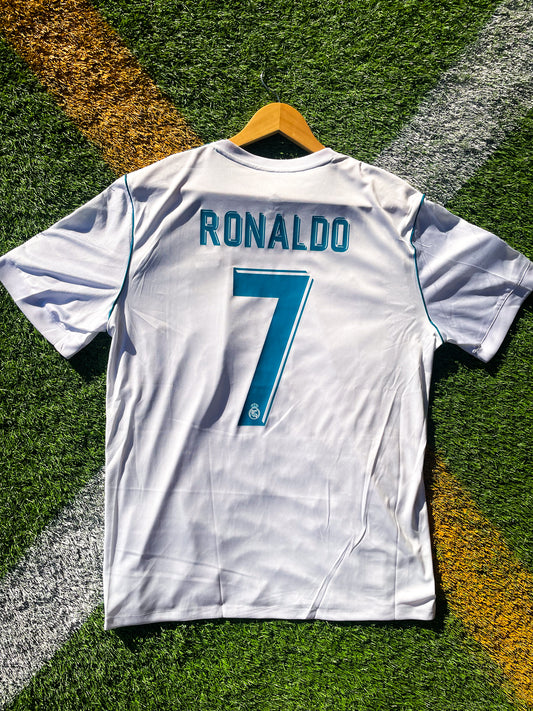 Real Madrid 2017–2018 Home Jersey – Ronaldo 7 – Crystal White