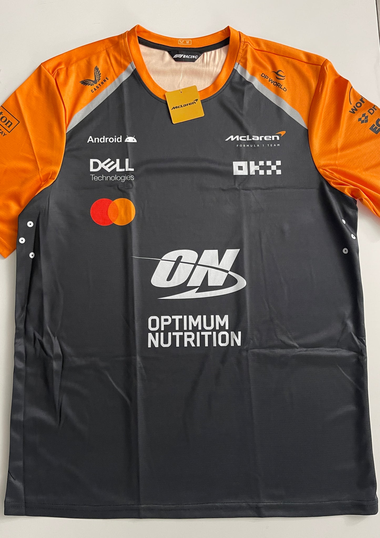 McLaren Formula 1 Black Jersey – Norris 4/ Piastri 81 - Orange Sleeves Racing Design