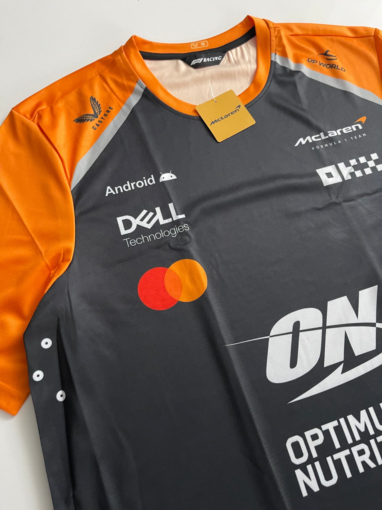 McLaren Formula 1 Black Jersey – Norris 4/ Piastri 81 - Orange Sleeves Racing Design