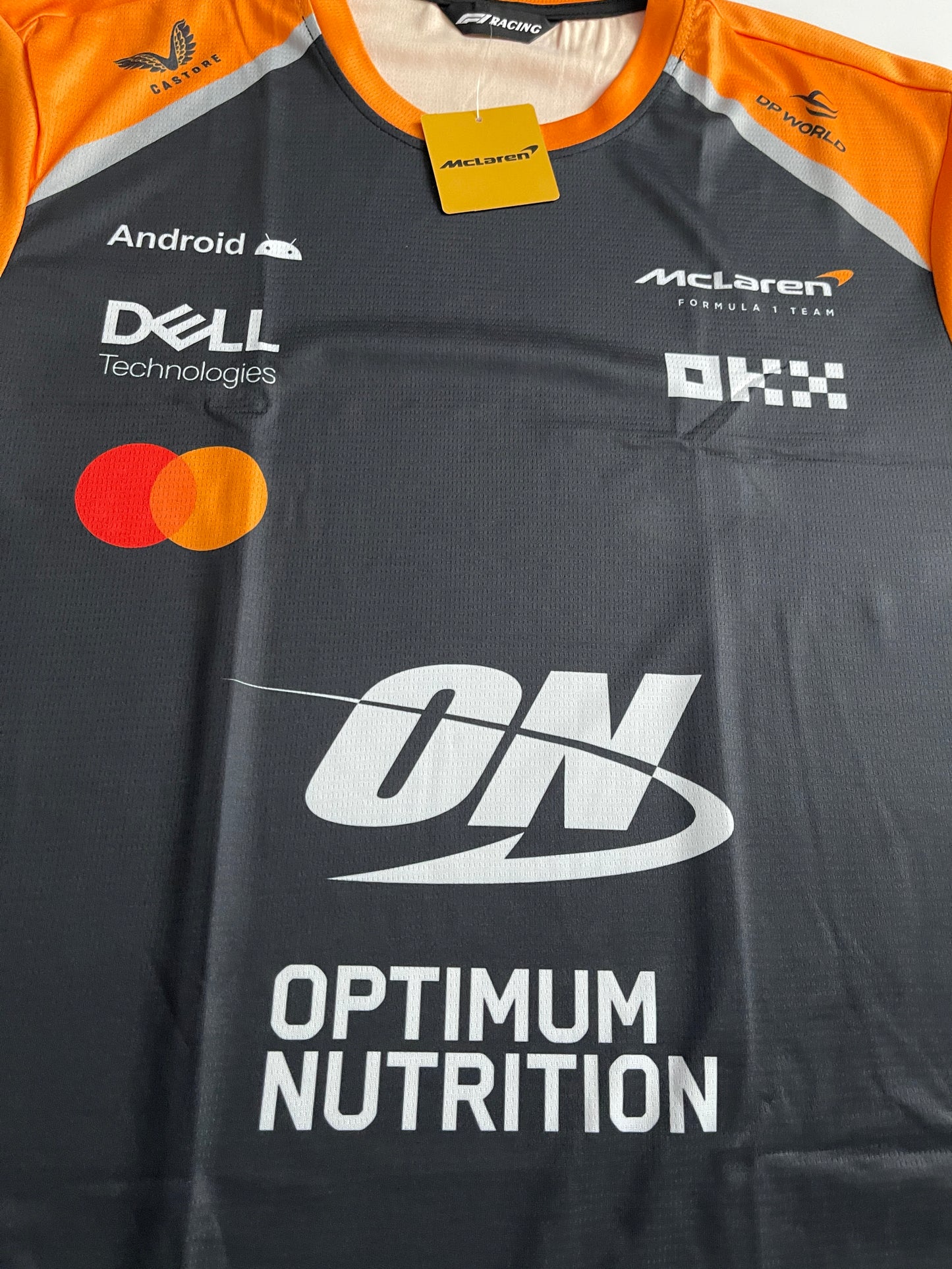 McLaren Formula 1 Black Jersey – Norris 4/ Piastri 81 - Orange Sleeves Racing Design