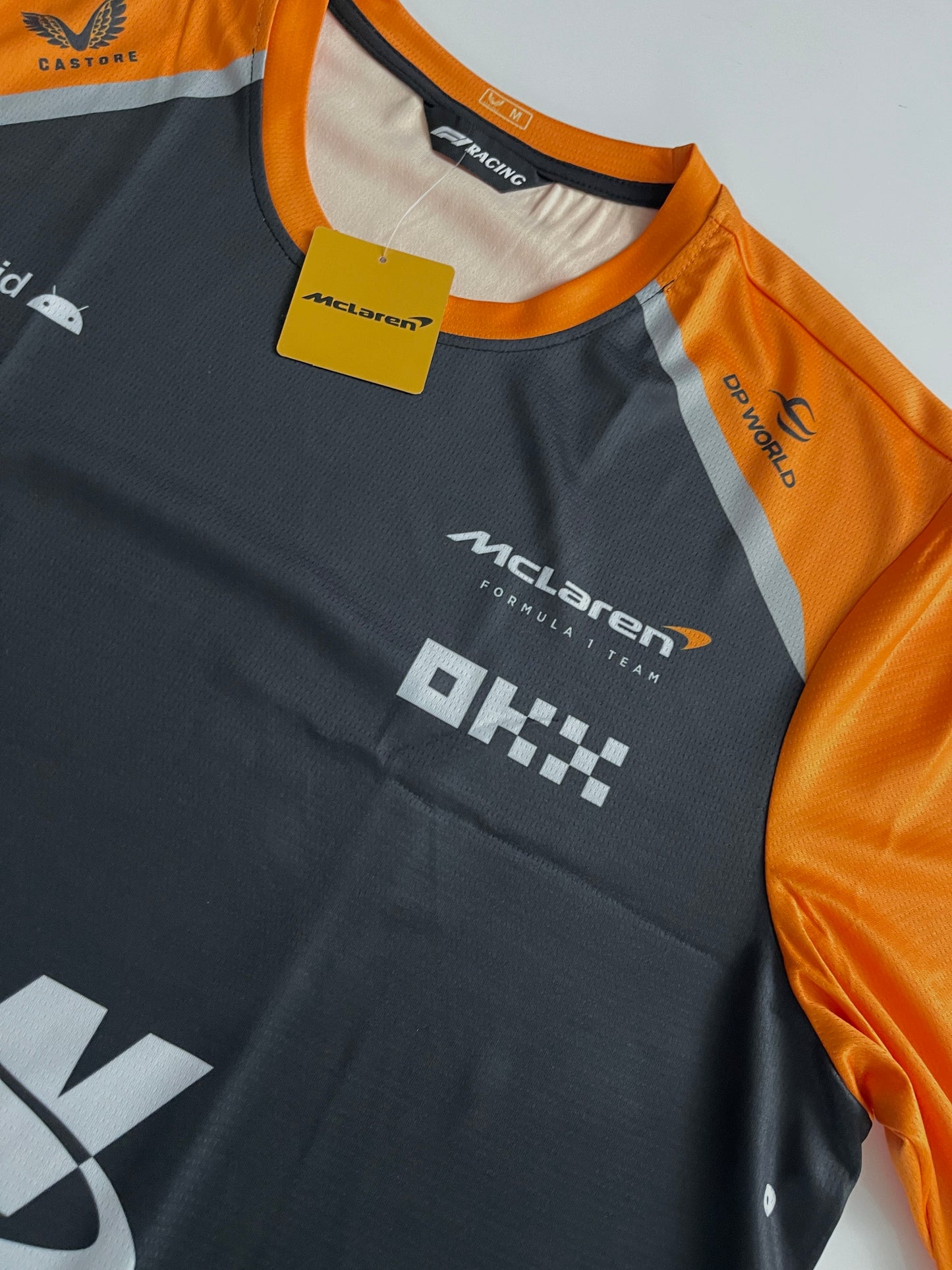 McLaren Formula 1 Black Jersey – Norris 4/ Piastri 81 - Orange Sleeves Racing Design