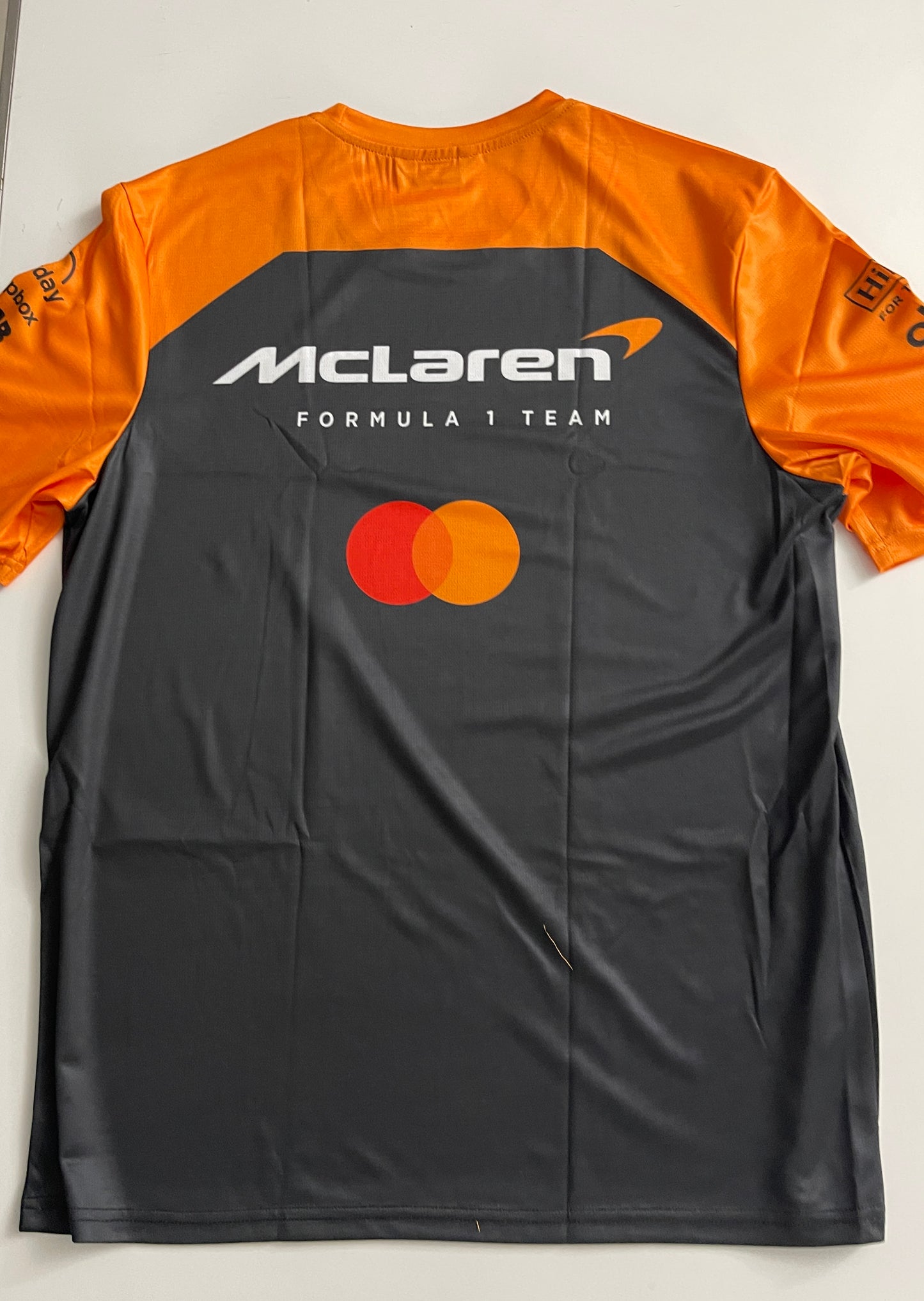 McLaren Formula 1 Black Jersey – Norris 4/ Piastri 81 - Orange Sleeves Racing Design