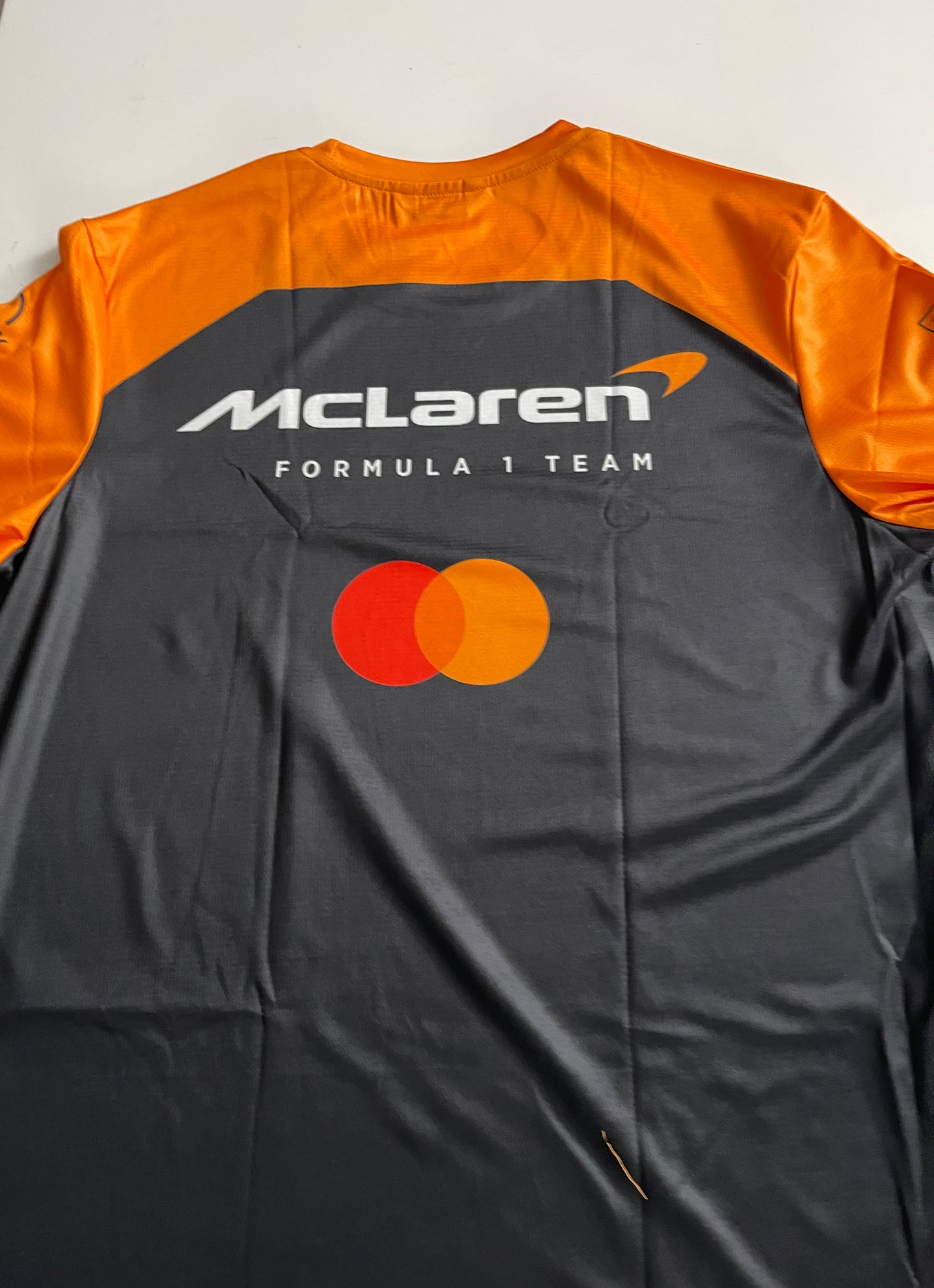 McLaren Formula 1 Black Jersey – Norris 4/ Piastri 81 - Orange Sleeves Racing Design