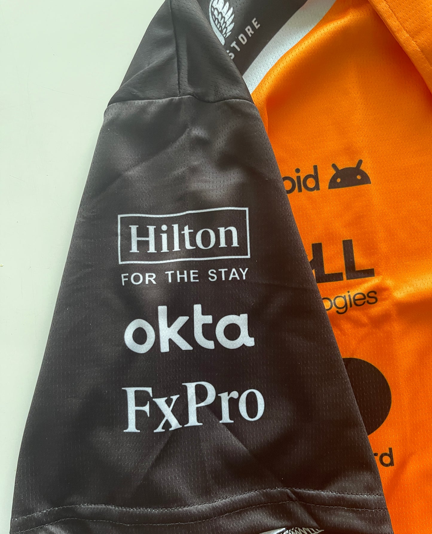 McLaren Formula 1 Papaya Orange Polo – Lando Norris 4- Black Sleeves Racing Design