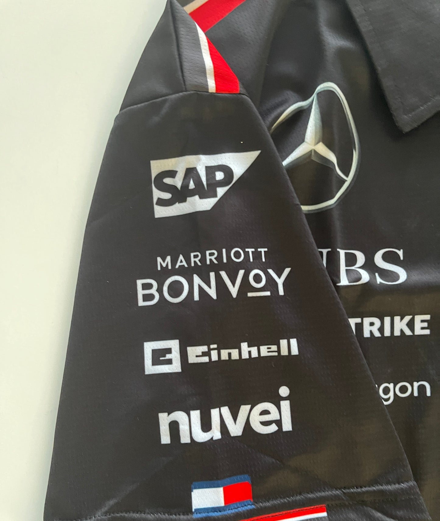 Mercedes Formula 1 Black Team Polo – Classic Silver Arrows Racing Design