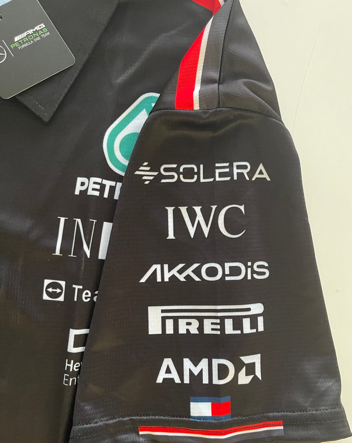 Mercedes Formula 1 Black Team Polo – Classic Silver Arrows Racing Design