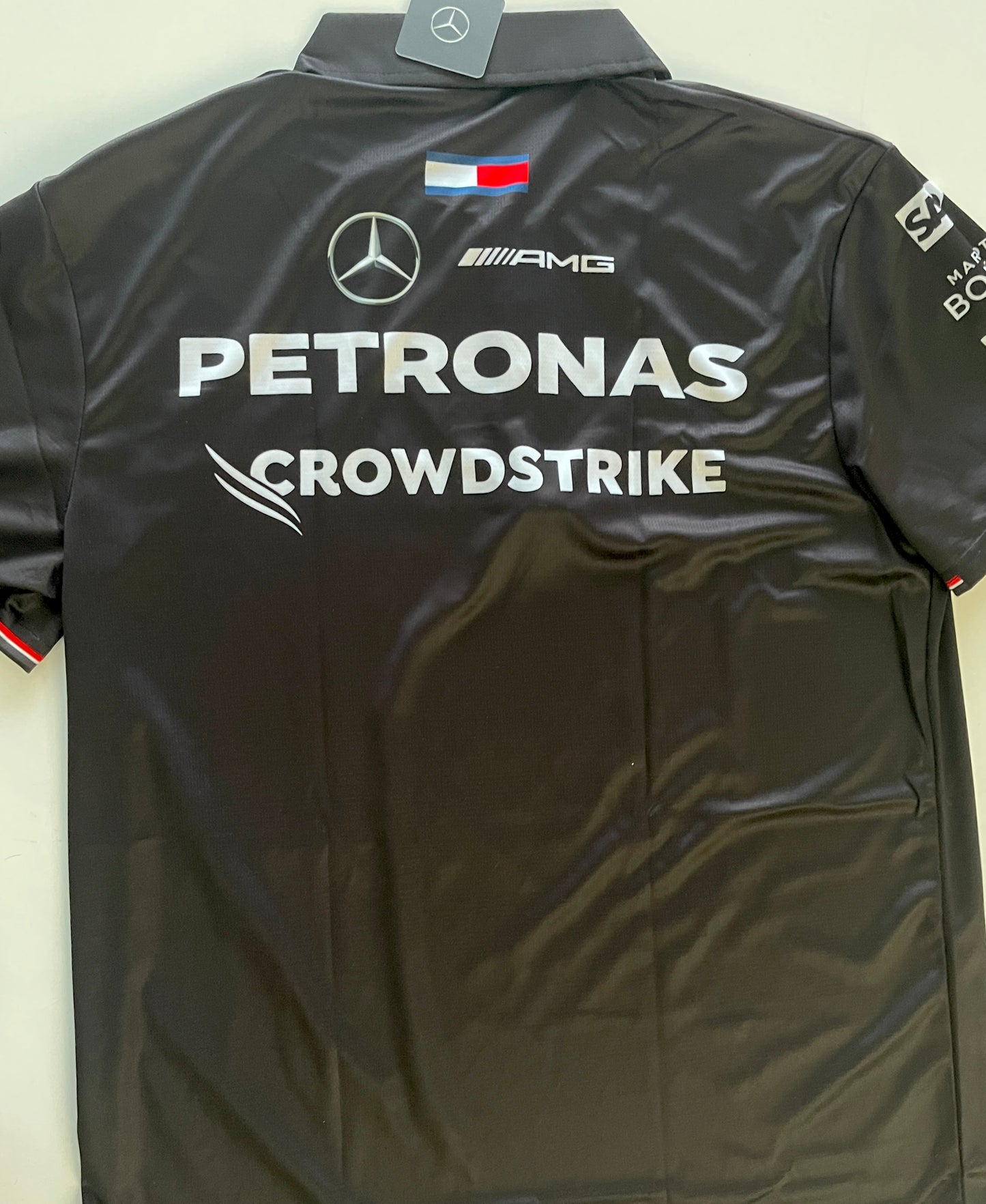 Mercedes Formula 1 Black Team Polo – Classic Silver Arrows Racing Design