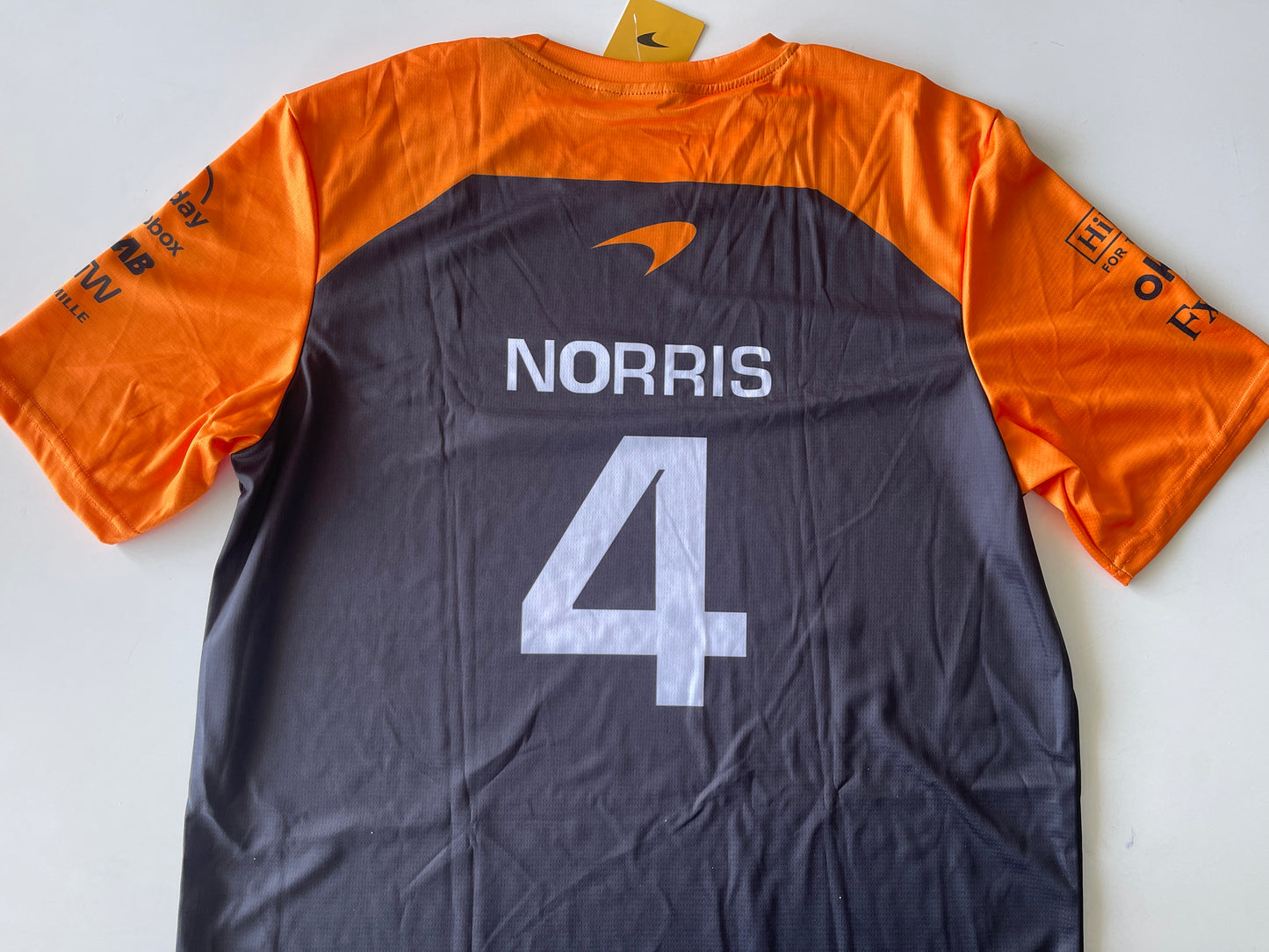 McLaren Formula 1 Black Jersey – Norris 4/ Piastri 81 - Orange Sleeves Racing Design
