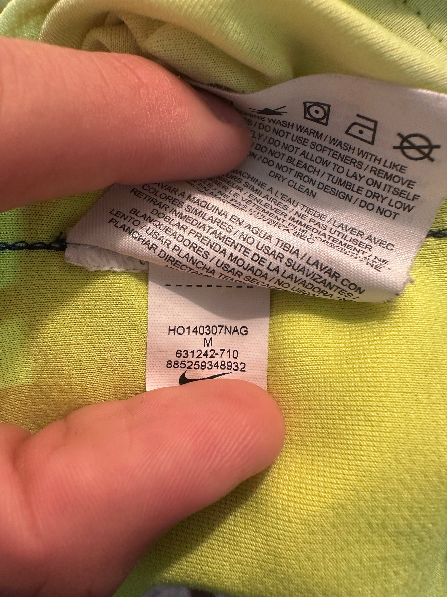 Barcelona 2014/15 Third Jersey – Messi #10 – Youth Medium – Neon Green Nike Shirt (MPN: 631242-710)