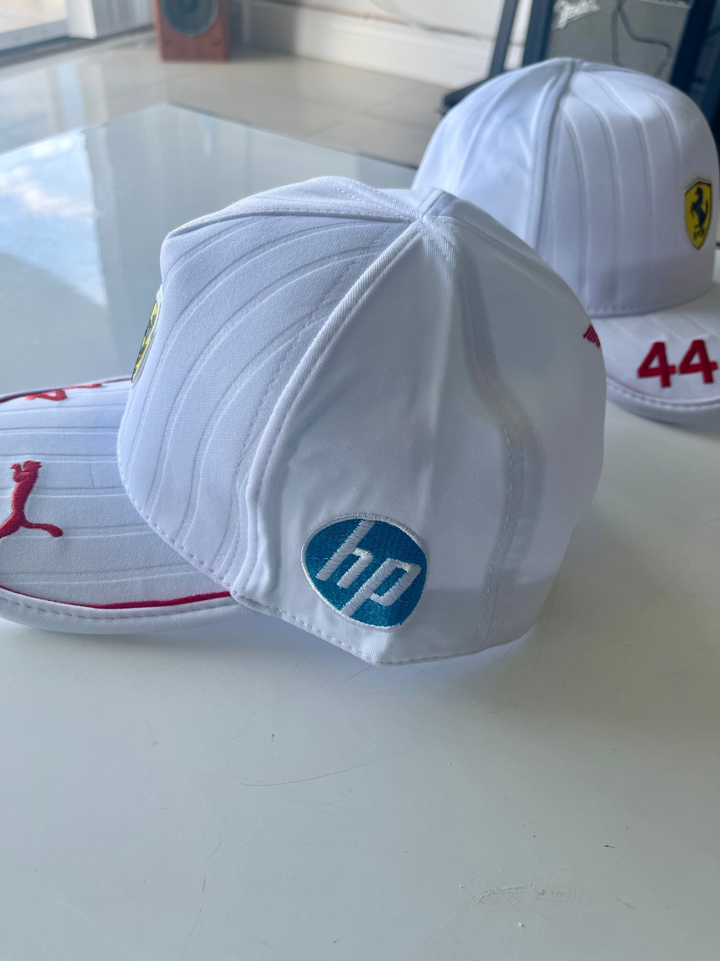 Ferrari 2025 Lewis Hamilton Red/ White Hat #44 – Prancing Horse Racing Cap