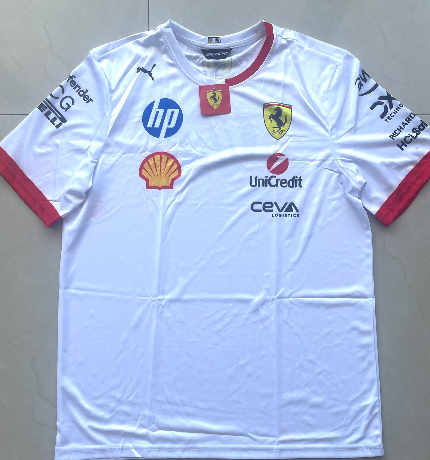 Ferrari Formula 1 White Team Jersey – Clean Racing Inspired Design