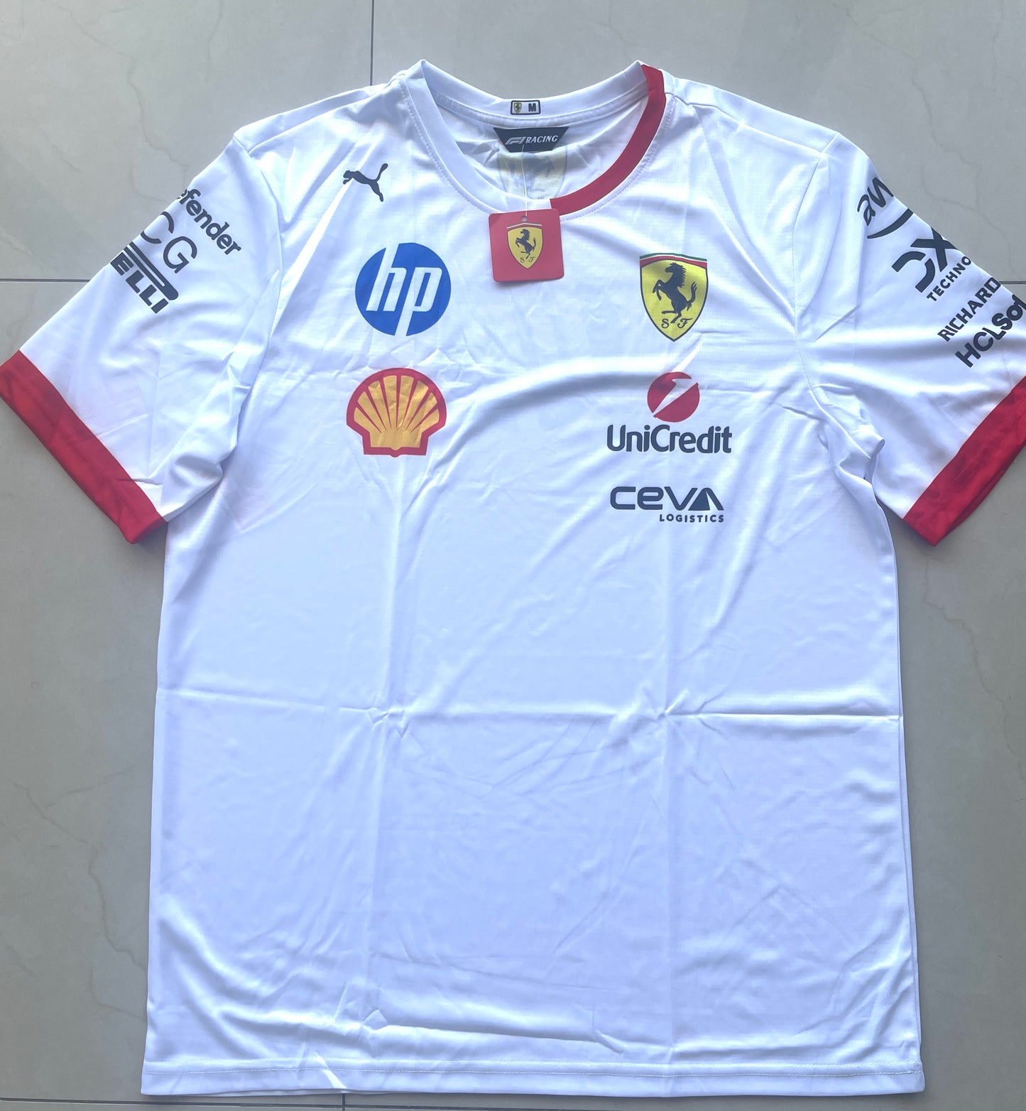 Ferrari Formula 1 White Team Jersey – Clean Racing Inspired Design