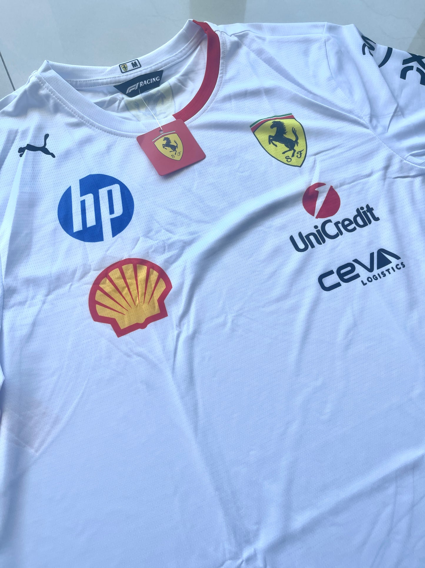 Ferrari Formula 1 White Team Jersey – Clean Racing Inspired Design