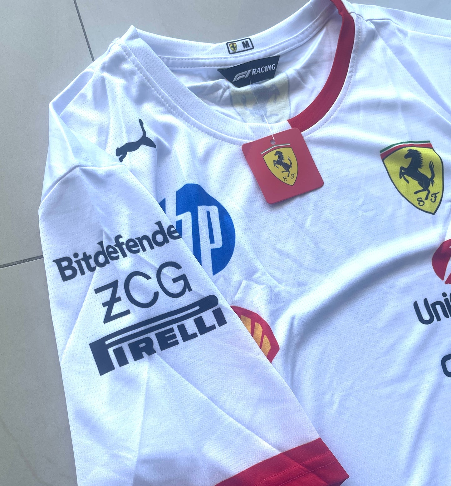 Ferrari Formula 1 White Team Jersey – Clean Racing Inspired Design