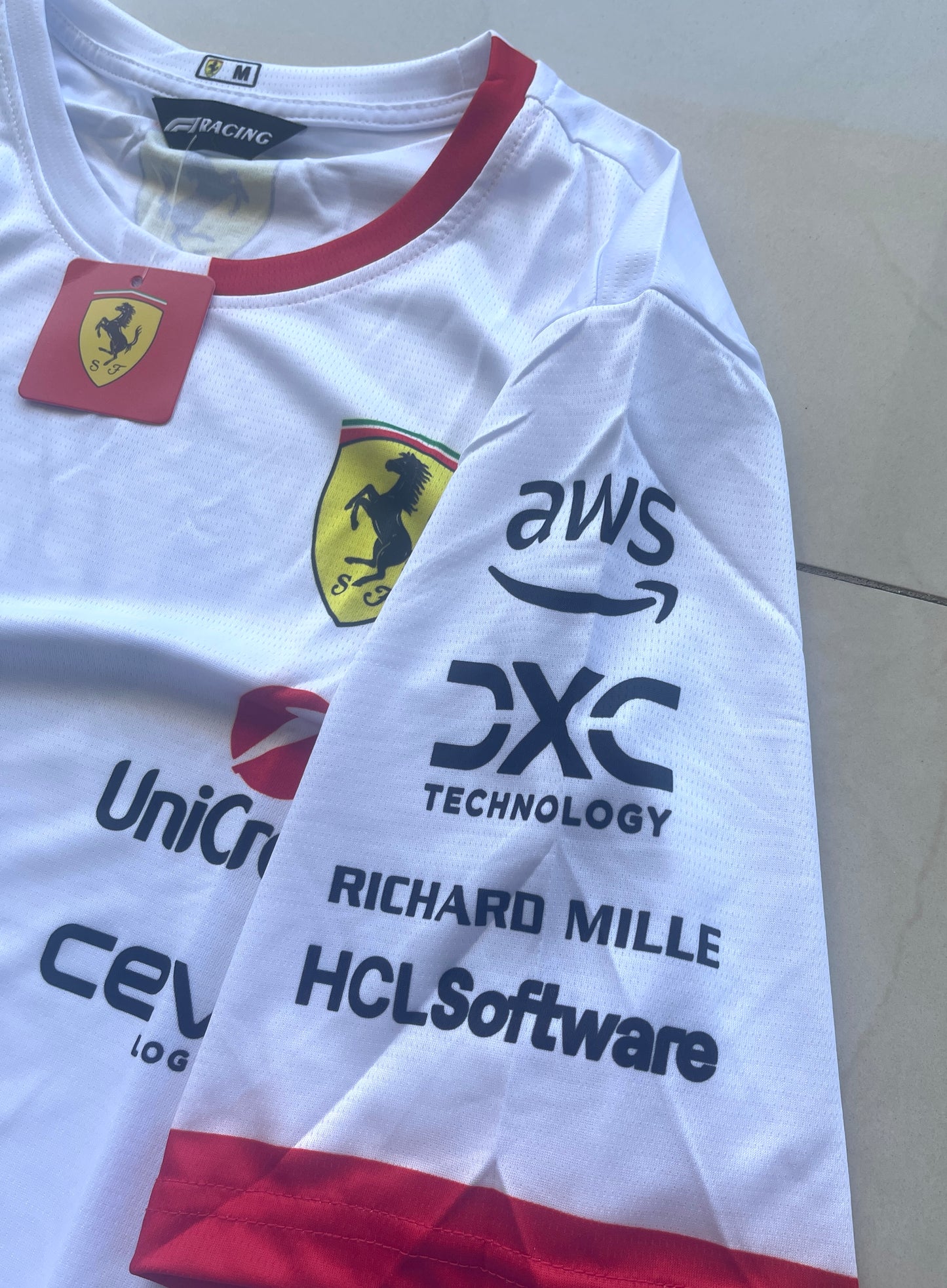 Ferrari Formula 1 White Team Jersey – Clean Racing Inspired Design