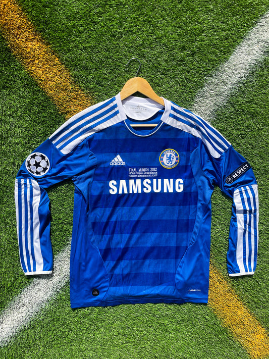 Chelsea 2012 Home Jersey Drogba #11 – Vintage Blue Adidas Champions League Winning Football Shirt - Five Of Cups Official