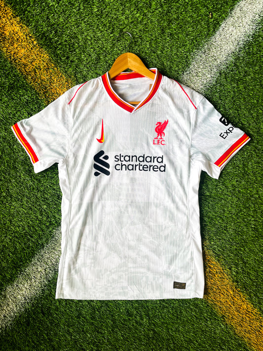 Front view of Liverpool 2024–2025 Third Jersey in white with Nike logo

