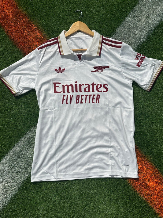 Arsenal 2024/2025 Third Jersey  – White Adidas Football Shirt with Classic Gunners Styling