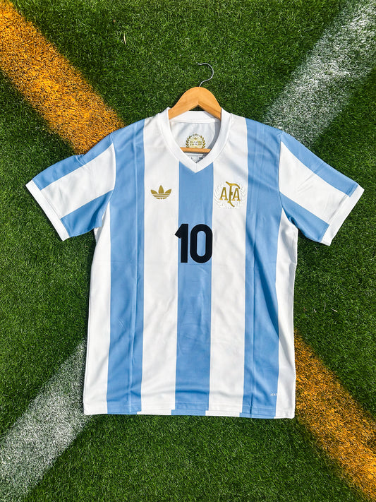 Argentina 2024/2025 Home Soccer Jersey – Adidas 50th Anniversary Special Edition with Gold Details