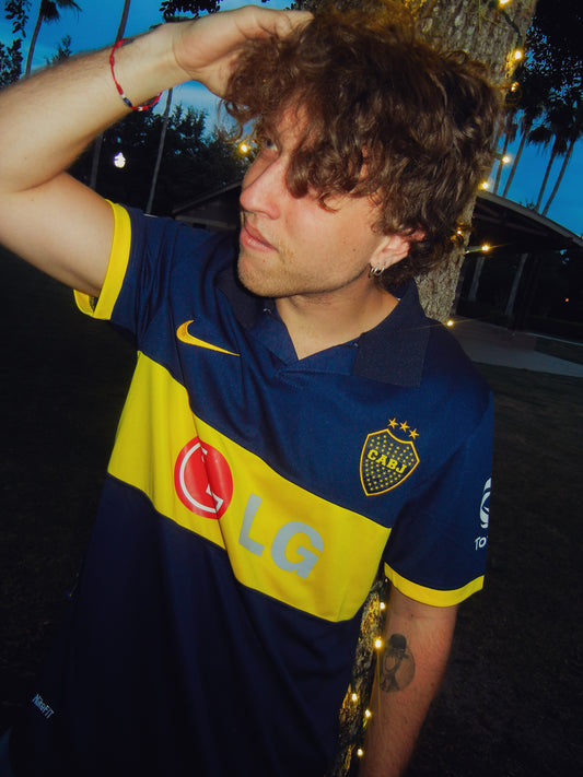 Boca Juniors 2009/2010 Home Palermo #9 Retro Argentinian Soccer Jersey – Classic Blue and Gold Heritage - Five Of Cups Official