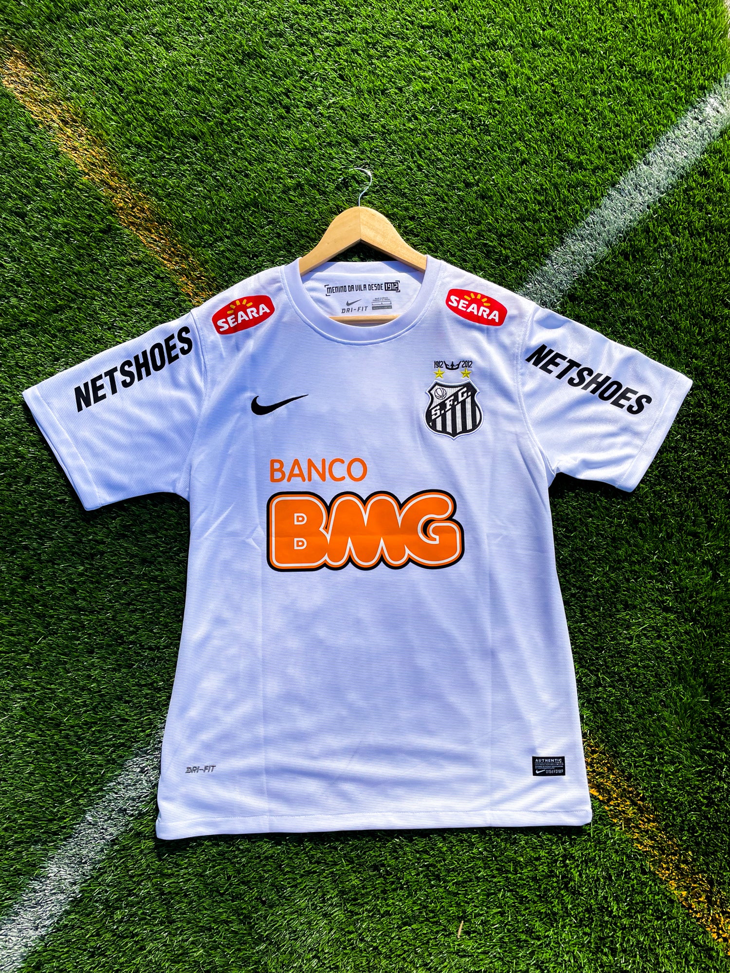 Santos 2011 Home Neymar Jr #11 Vintage Libertadores Champions Soccer Jersey – Classic White & Black - Five Of Cups Official