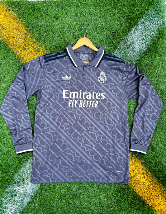 Real Madrid 2024-2025 Third Jersey – Mbappé #9 Modern Gray Adidas Soccer Shirt with Sleek Design - Five Of Cups Official